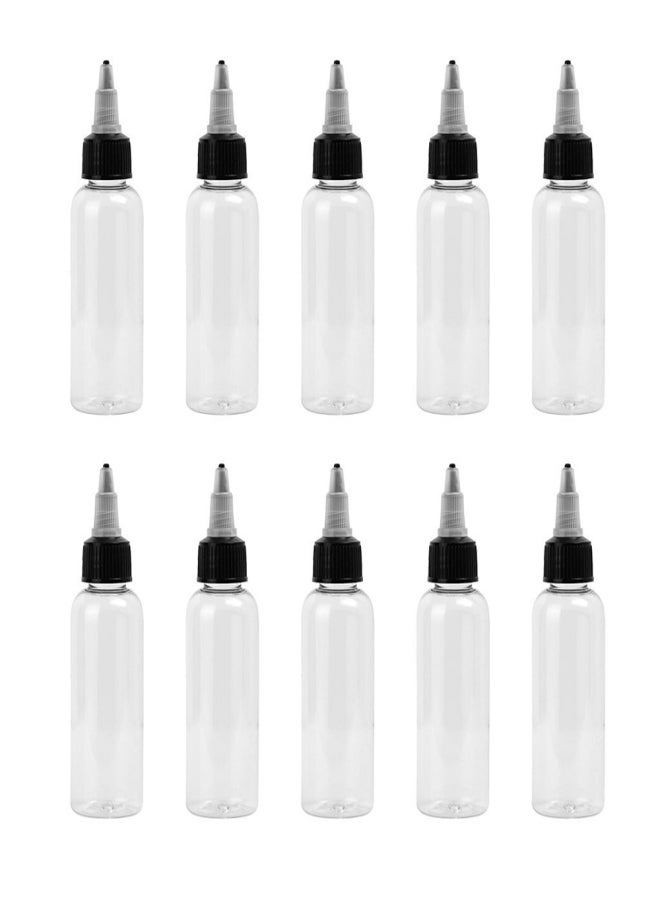 10pcs 30ml 1oz Clear Plastic Empty Tattoo Ink Pigment Bottles with Black Twist Cap Tattoo Ink Pigment Clear Bottle Supplies - Image 4
