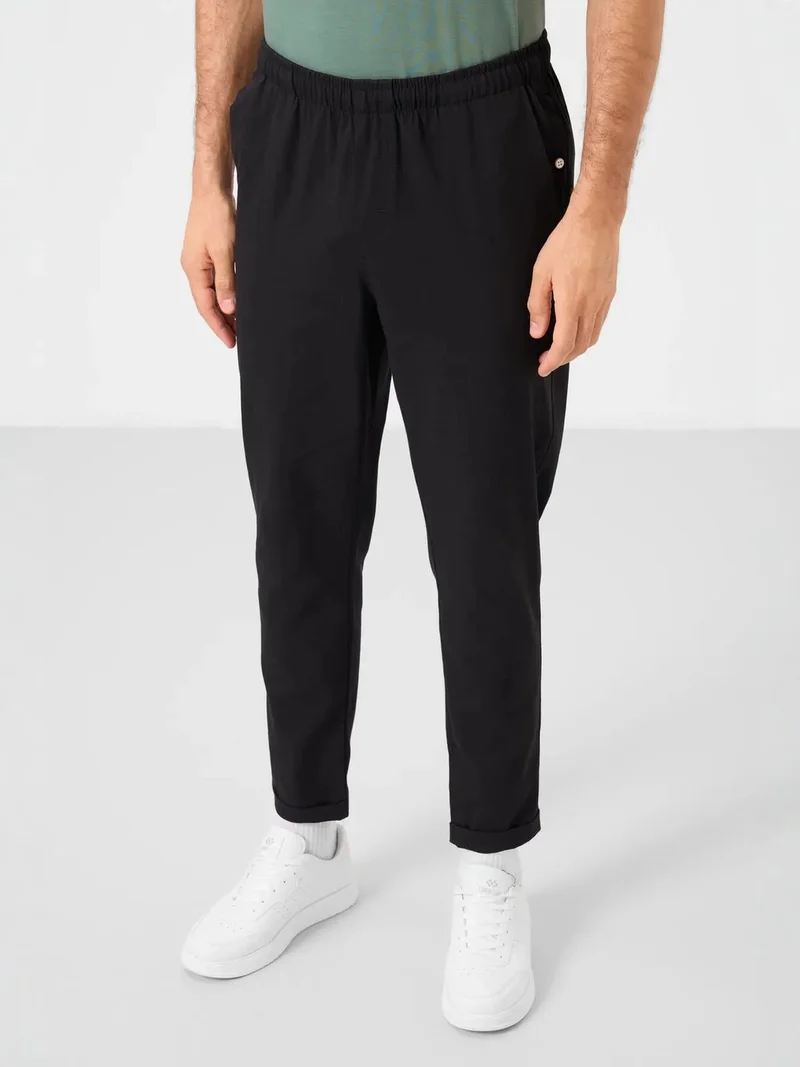 تومي لايف TOMMY Men's Straight-leg Gabardine Chinos