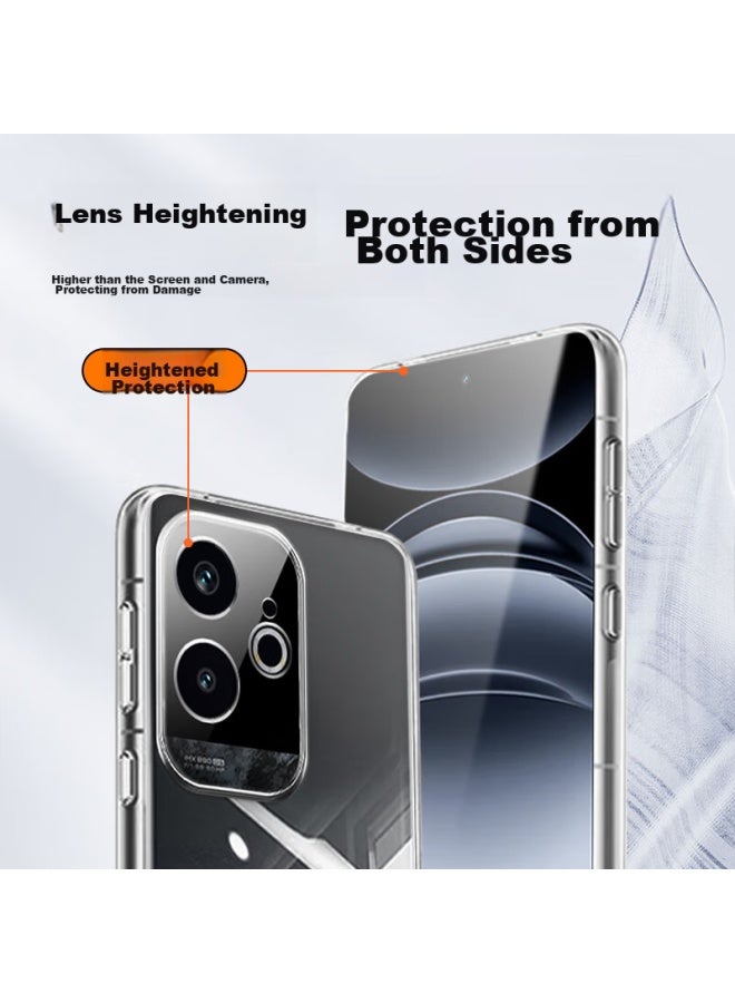 Koolife Phone Case For Realme Gt6, Protective Cover For Realme Gt6, Full Lens Protection, Simple Skin-friendly Transparent Soft Case, Fingerprint-resistant Back Cover - Image 2