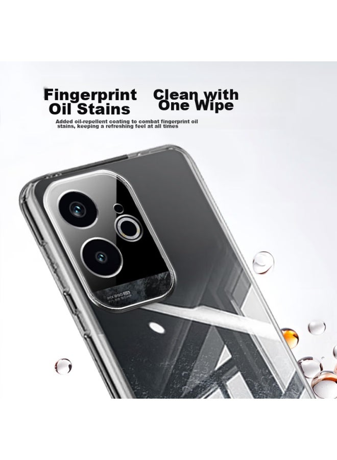 Koolife Phone Case For Realme Gt6, Protective Cover For Realme Gt6, Full Lens Protection, Simple Skin-friendly Transparent Soft Case, Fingerprint-resistant Back Cover - Image 4