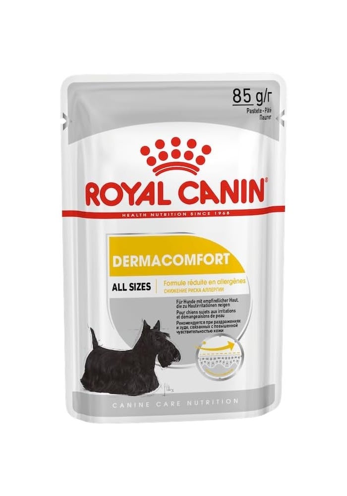 ROYAL CANIN رويال كانين CCN ديرماكومفورت أكياس طعام رطب علبة من 12x85غ غذاء الكلاب للعناية بالكلاب - Image 3