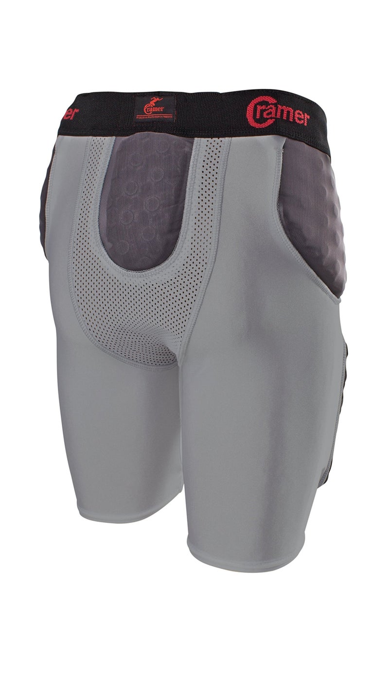 Cramer Lightning 5 Pad Football Girdle With Integrated Hip, Tail and Thigh Pads, and Moisture-Wicking Fabric, Great Protection Without Impeding Athletic Performance, Gray, Medium - Image 4