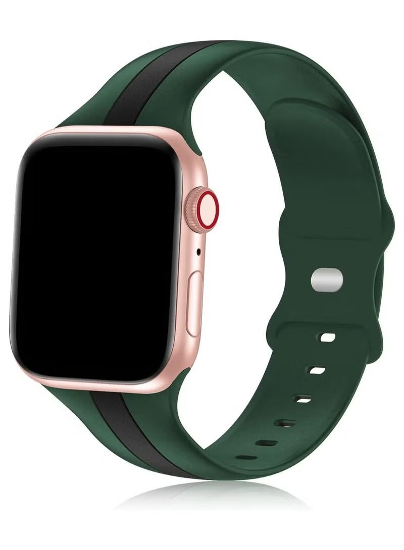 Zaboon Sport Silicone Watch Band Strap for Apple Watch Ultra 49mm/45mm/44mm/42mm Triple Colours Compatible with iWatch Series 8/Ultra/7/SE/6/5/4/3/2/1 - Image 1