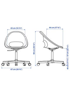 Zaboon Swivel chair, white/black  - Image 2