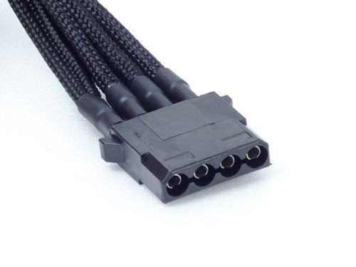 SilverStone Black Sleeved PSU Cable for Three 4-Pin Molex & One 4-Pin Floppy adapter PP06B-3PER10F - Image 5