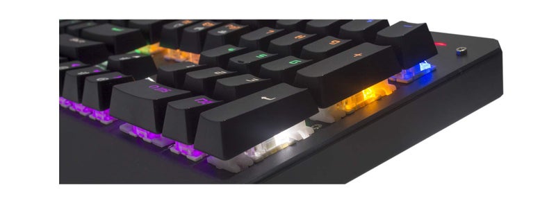 TAG GAMERZ Anti-Ghosting USB-A Mechanical Warrior Gaming Keyboard with (Blue ) OUTEMU Switch with 6 Zone Color Backlight, 18 Lighting Effects - Image 2