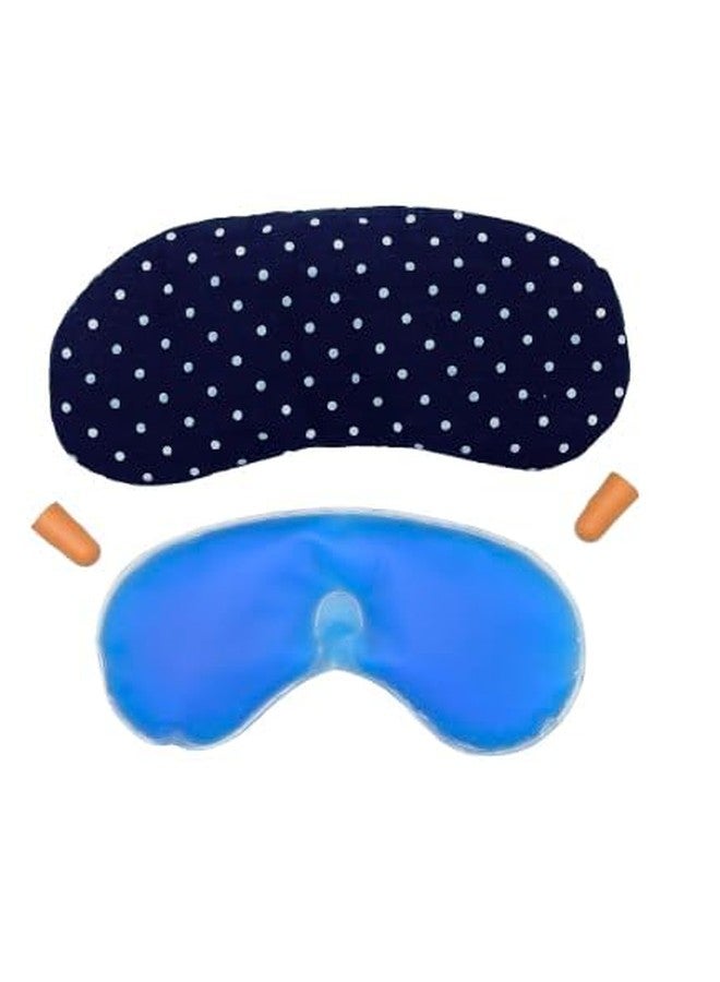 Aoxeria Cotton Eye Mask with Gel and Earplugs Hot Cold Eye Mask Set with Sleep Cover Spa Sleep Mask with Gel Pad for Women and men - Image 1