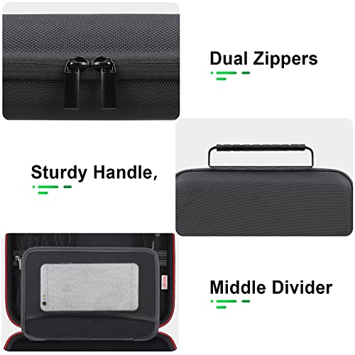 BOVKE Hard Carrying GPS Case for 10-inch Garmin Dezl OTR1000 / OTR1010 / RV 1090 GPS Navigator System, Mesh Pocket for Car Charger, USB Cables, Black - Image 5