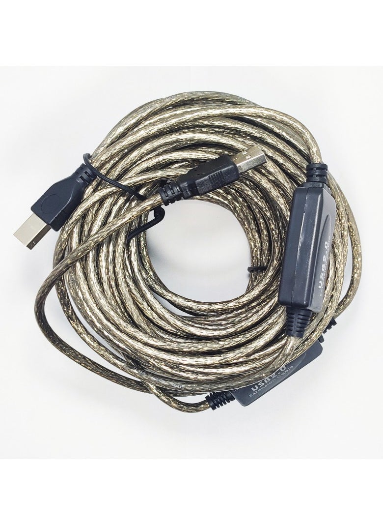 Generic Hight Speed Active USB 2.0 Printer Cable 20M Type A Male To Type B Male Repeater Booster Amplifier Extension Cable  - Image 2