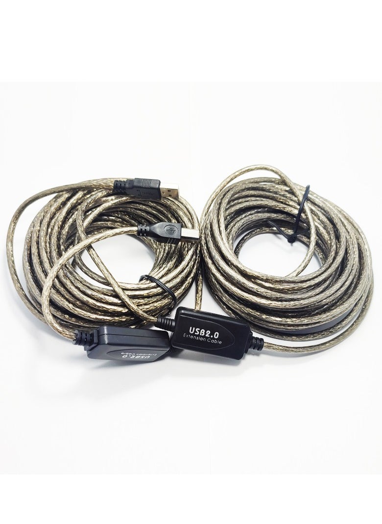 Generic Hight Speed Active USB 2.0 Printer Cable 20M Type A Male To Type B Male Repeater Booster Amplifier Extension Cable  - Image 4