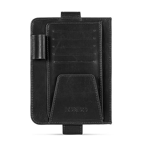 Londo Leather Car Visor Organizer – Stylish & Functional Storage for Sunglasses, Cards, and Essentials - Image 3