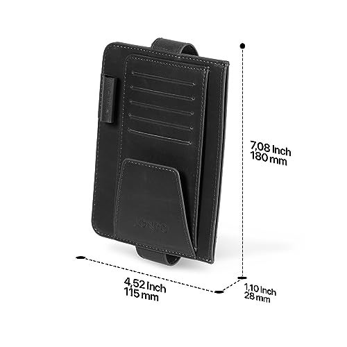 Londo Leather Car Visor Organizer – Stylish & Functional Storage for Sunglasses, Cards, and Essentials - Image 2