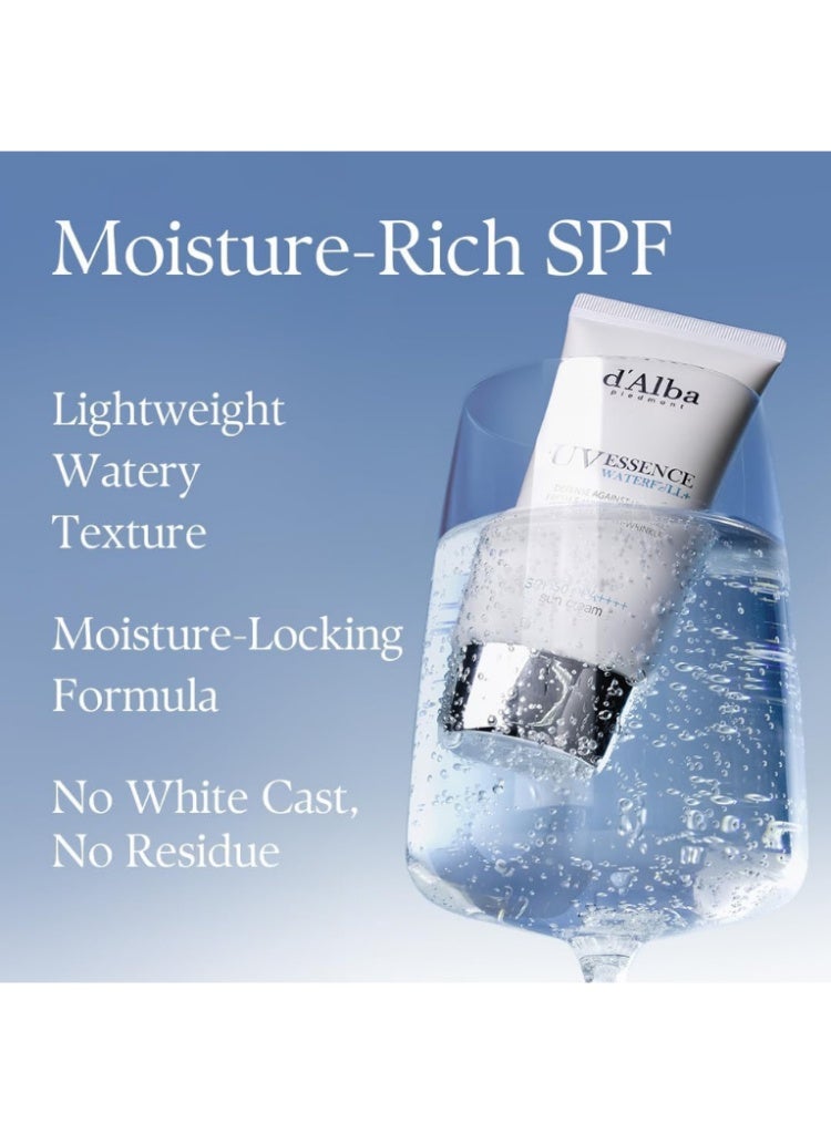 دي'ألبا حماية للبشرة الجافة والحساسة – واقي الشمس d’Alba Waterfull Essence SPF50+ PA++++ لترطيب عميق ودفاع قوي ضد أشعة الشمس - Image 5