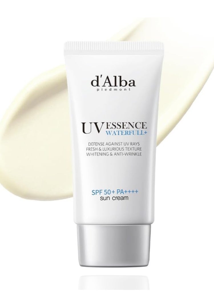 دي'ألبا حماية للبشرة الجافة والحساسة – واقي الشمس d’Alba Waterfull Essence SPF50+ PA++++ لترطيب عميق ودفاع قوي ضد أشعة الشمس - Image 1