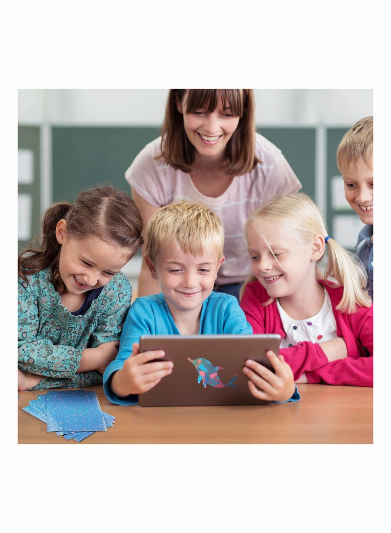 كاست ويف ورق لاصق فينيل مجسم قابل للطباعة ، يجف بسرعة ورق لاصق مضاد للماء 20 قطعة (الماس) - Image 5