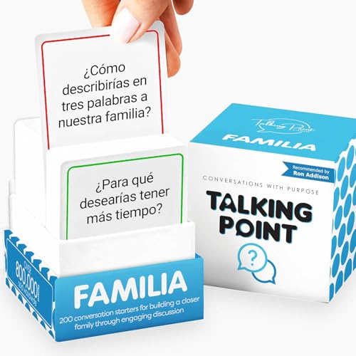 TALKING POINT CARDS 200 Family Conversation Cards Familia en espaol Put Down The Phones Connect with Family Get to Know Each Other Better with Meaningful Talk Great for Dinner Table Road Trips Spanish - Image 1