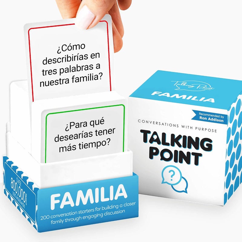 TALKING POINT CARDS 200 Family Conversation Cards Familia en espaol Put Down The Phones Connect with Family Get to Know Each Other Better with Meaningful Talk Great for Dinner Table Road Trips Spanish - Image 3