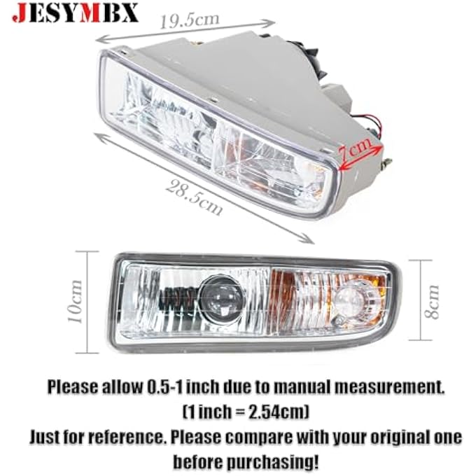 JESYMBX For Lexus Lx470 19982007 Fog Light Front Bumper Driving Lamp Headlight White Left Right - Image 4