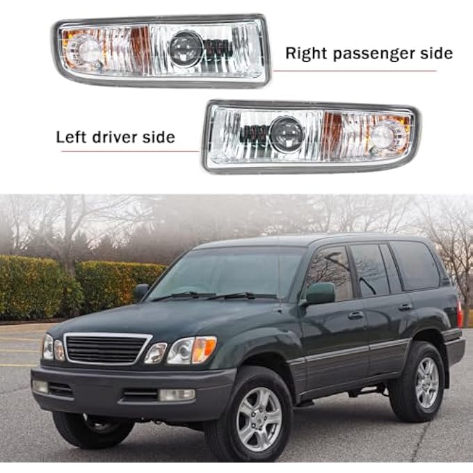 JESYMBX For Lexus Lx470 19982007 Fog Light Front Bumper Driving Lamp Headlight White Left Right - Image 3