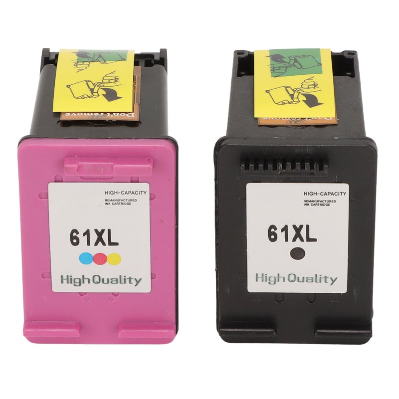 2pcs Colored Black 61XL Ink Cartridges Replacement for HP for Envy 4500 for Deskjet 1000 1056 1510 1512 1010 for OfficeJet 4630 - Image 2