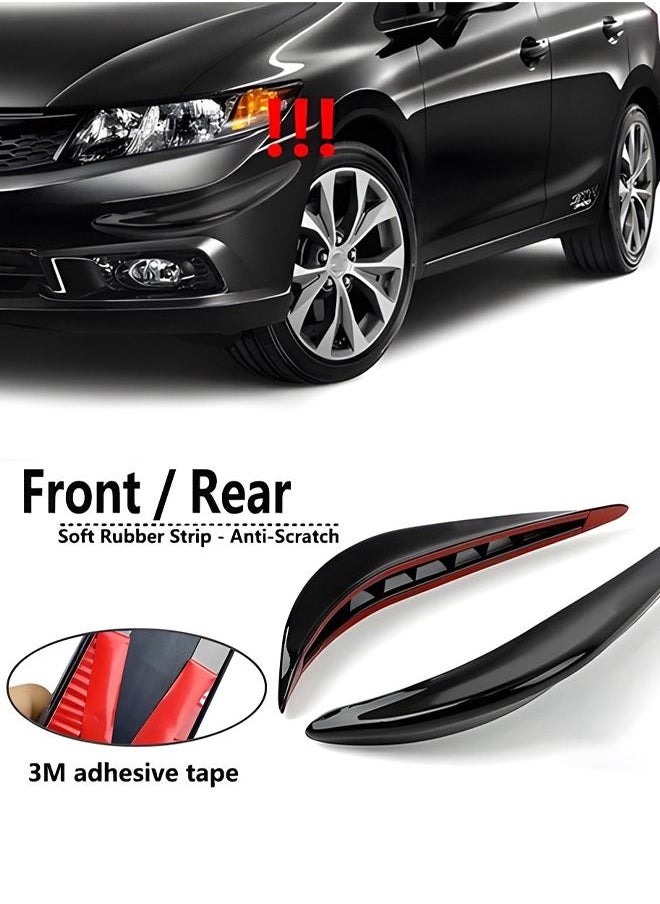 GROIC - 2PCS Car Bumper Guard Protector Sticker, Car Front Rear Bumper Protector Strip, Universal Anti-Scratch Bumper Protector Long Rubber Corner Guard Anti-Collision Strip - Image 1
