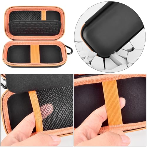GWCASE Hard Case Compatible with SanDisk Extreme PRO 500GB 1TB 2TB 4TB Portable External SSD. Carrying Travel Holder for Crucial X8 Solid State Drive (Box Only)-Orange Zipper - Image 4