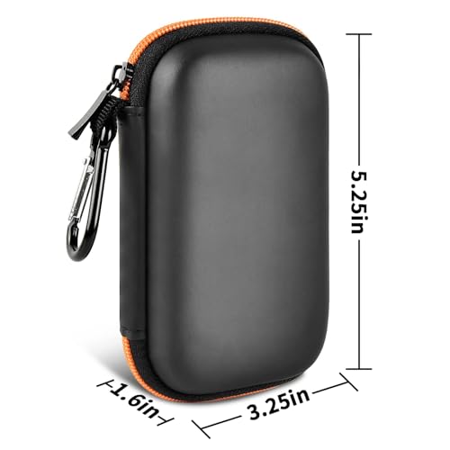 GWCASE Hard Case Compatible with SanDisk Extreme PRO 500GB 1TB 2TB 4TB Portable External SSD. Carrying Travel Holder for Crucial X8 Solid State Drive (Box Only)-Orange Zipper - Image 5