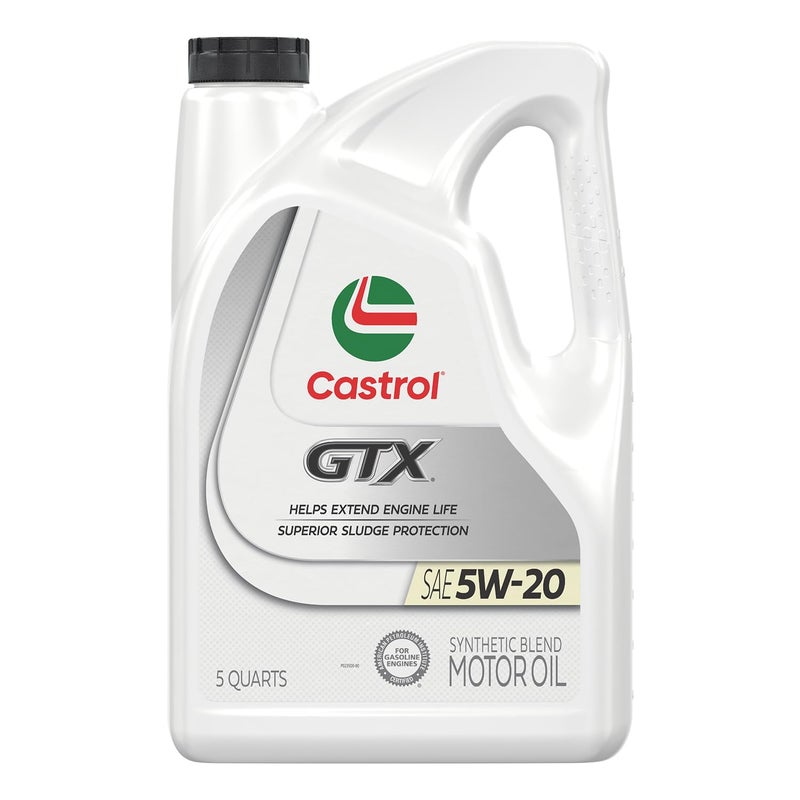 Castrol GTX 5W-20 Synthetic Blend Motor Oil, 5 Quarts - Image 5