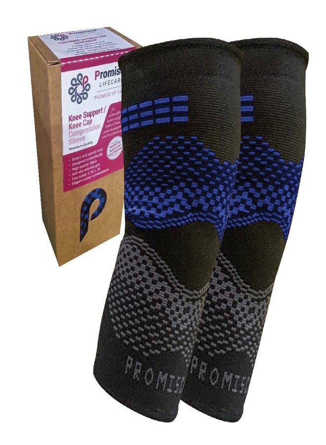 Promisca Knee Support For Gym, Knee Cap, Knee Compression Sleeve for Sports, Knee Pain Relief, Knee Compression Support, Exercise, Running, Cycling, Knee Guard for Women & Men - Image 1