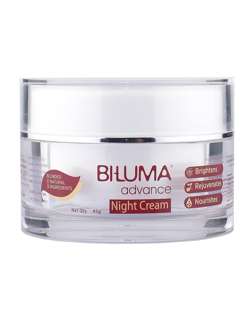 بيلوما كريم تفتيح البشرة الليلي المتطور لتفتيح البشرة 45 جم حمض الهيالورونيك فيتامين C حمض الهيالورونيك لتوحيد لون البشرة البقع الداكنة والتجاعيد يوصي به أطباء الجلدية - Image 1