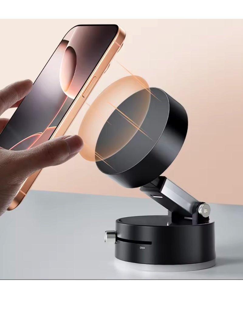 Foldable car mount vacuum suction cup car navigation mount double-sided magnetic suction lazy phone holder  - Image 1