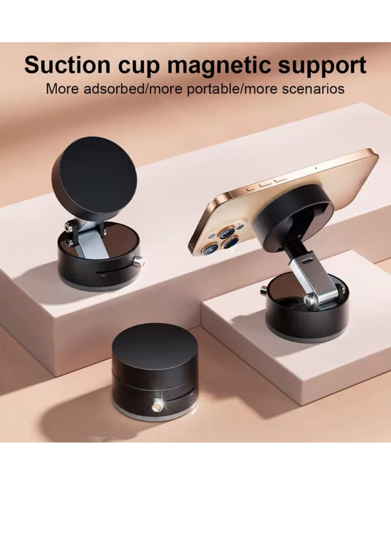 Foldable car mount vacuum suction cup car navigation mount double-sided magnetic suction lazy phone holder  - Image 4