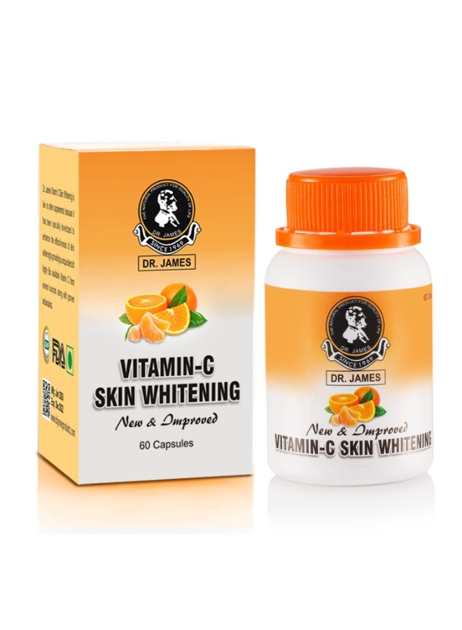 DR. JAMES Vitamin C Skin Whitening Capsules 60 Capsules for Daily Skin Glow & Antioxidant Support - Image 1