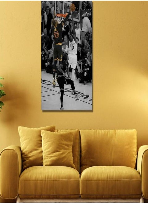 (Assembly frame) The Legend Block Lebron James Ready to Hang Canvas Wall Art, Lebron James Poster, Roll of Canvas , Lebron James Painting,Baketball Fan Gift