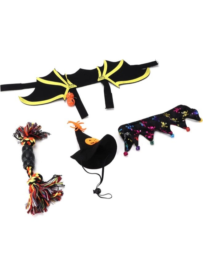 klarako 4 Pieces Halloween Bat Pet Costume Dog Costume Dress Up Accessories for Cats Cosplay Party Decoration(M) - Image 3