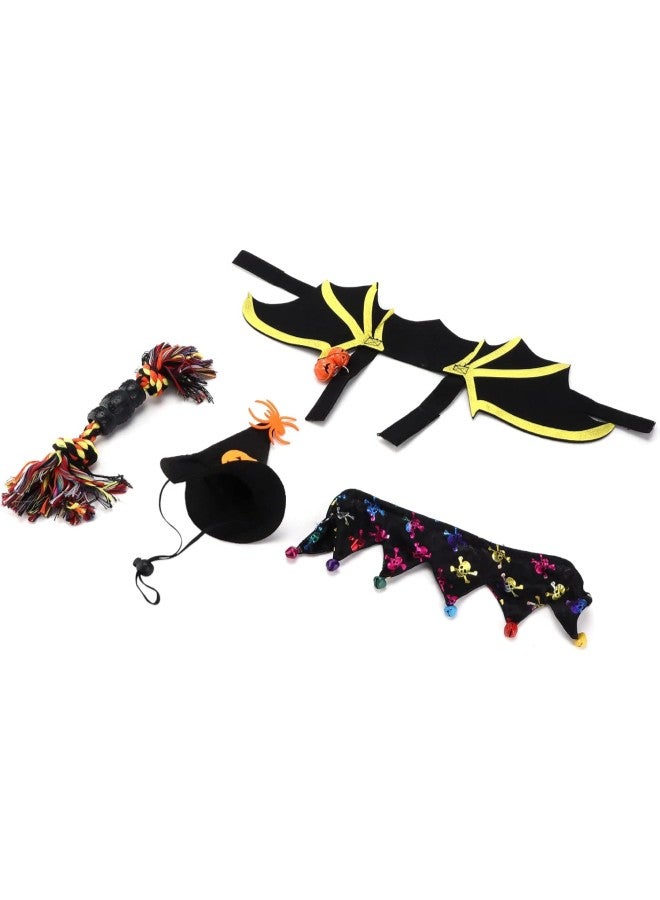klarako 4 Pieces Halloween Bat Pet Costume Dog Costume Dress Up Accessories for Cats Cosplay Party Decoration(M) - Image 4