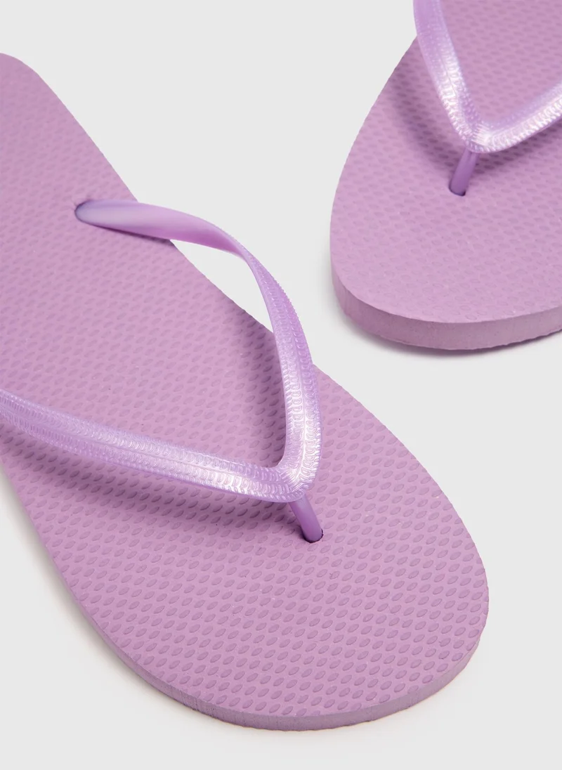 Matalan Lilac Flip Flops