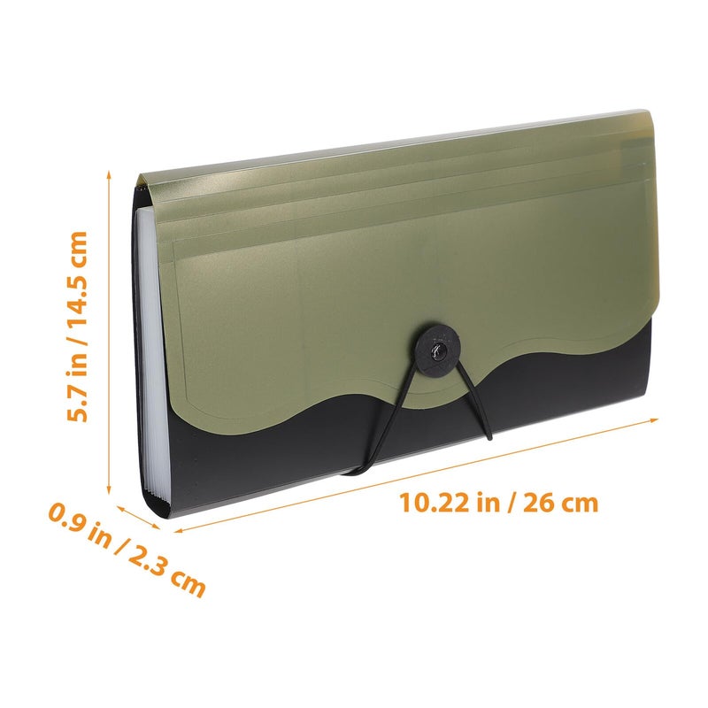 Expanding File Folder Organizer Portable Document Storage Bag with Compartments for Papers - Image 3