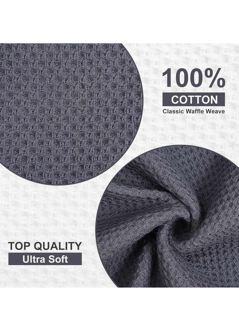 إسكدنيا حزمة من 6 قطع من القطن 100%، مفرشات المطبخ الجذبانة الشفافة، اللطيفة جدًا، التجفيف السريع لمفرشات الأطباق المطبخية. - Image 3