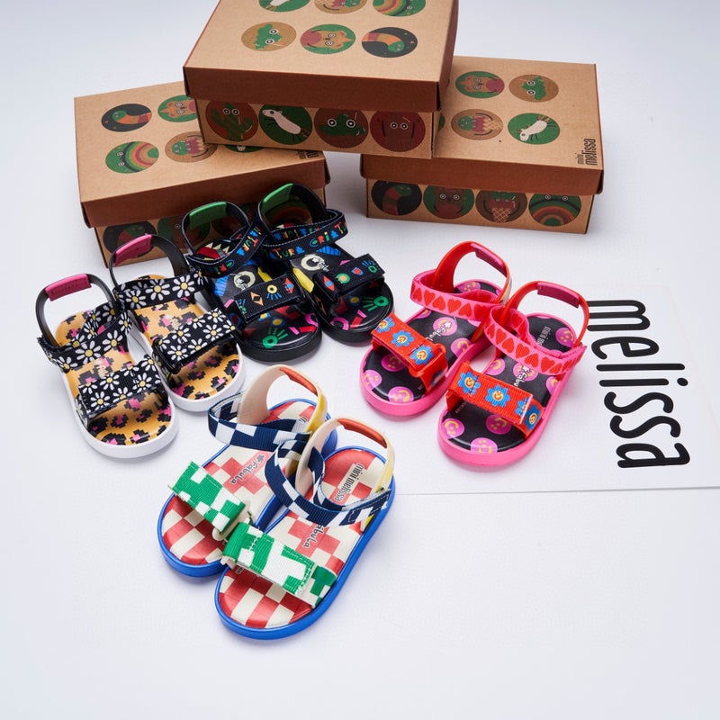 Melissa Nelissa Boys And Girls Shoes Printed Flat Sandals Summer Baby Beach Shoes - Image 5