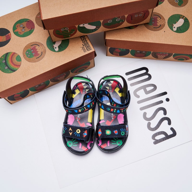 Melissa Nelissa Boys And Girls Shoes Printed Flat Sandals Summer Baby Beach Shoes - Image 1