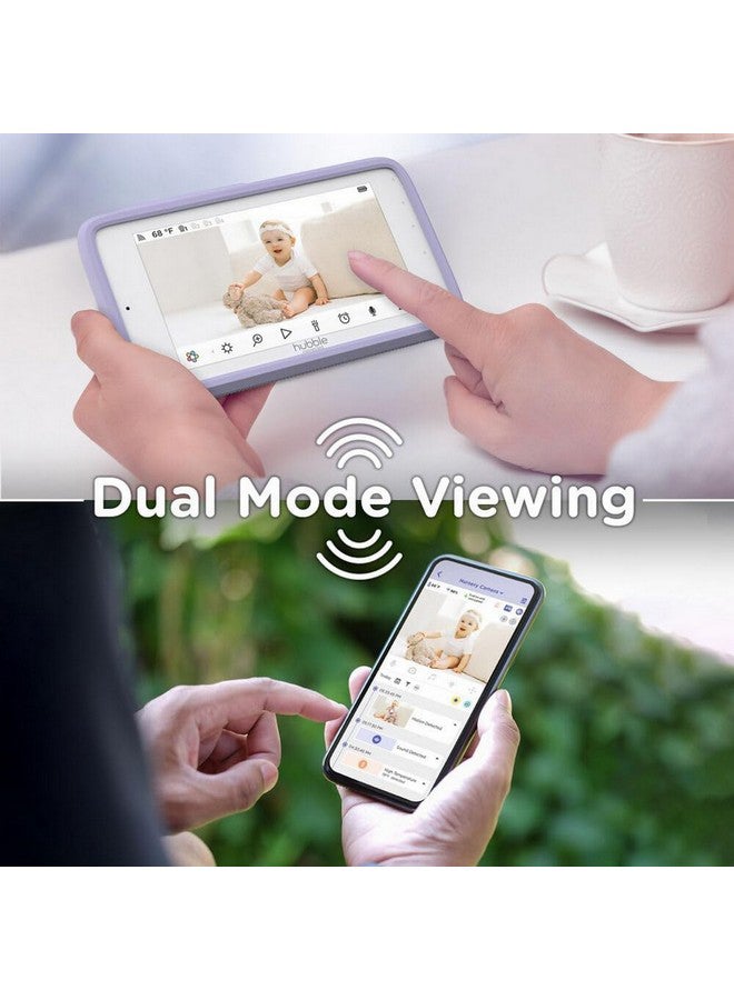 Hubble Nursery Pal Cloud Touch Wifi Baby Monitor, White And Black, 13.7 X 23.8 X 8.5 CM, 4578-Whae-01 - Image 4