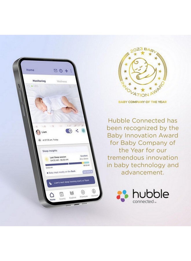 Hubble Nursery Pal Cloud Touch Wifi Baby Monitor, White And Black, 13.7 X 23.8 X 8.5 CM, 4578-Whae-01 - Image 5