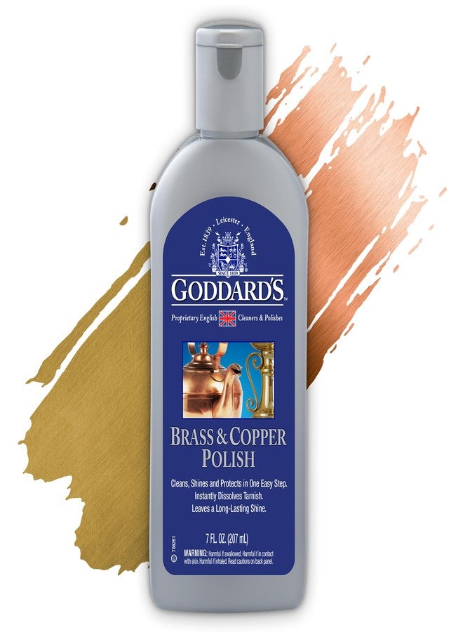 GODDARD'S Goddard’s Copper & Brass Polish, Copper Cleaner & Brass Cleaner for Long-Lasting Shine, Metal Polish for Pewter, Chrome & More, Metal Polishing Compound (7oz) - Image 1