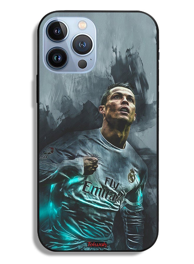 Tolwak Apple iPhone 13 Pro Max Protective Case Cristiano Ronaldo Art - Image 2