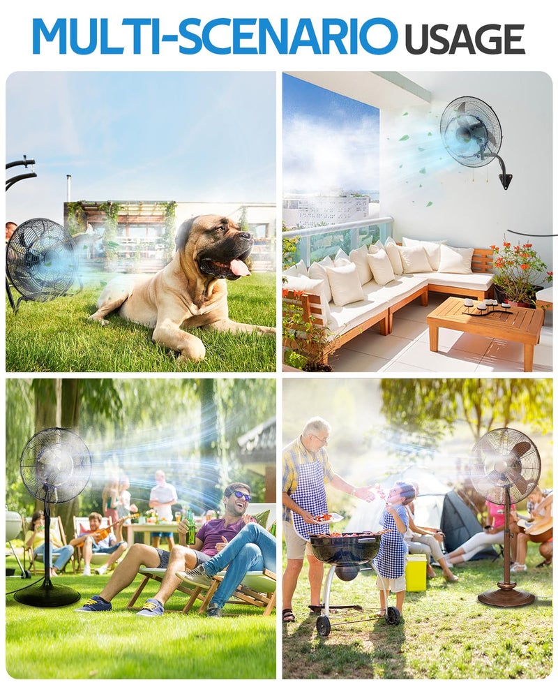 homenote Fan Misting Kit for a Cool Patio Breeze 16.4FT Misting Line, 5 Removable Brass Nozzle and Solid Brass Adapter(3/4"), Outdoor Mister Fan for Patio Cooling - Image 3