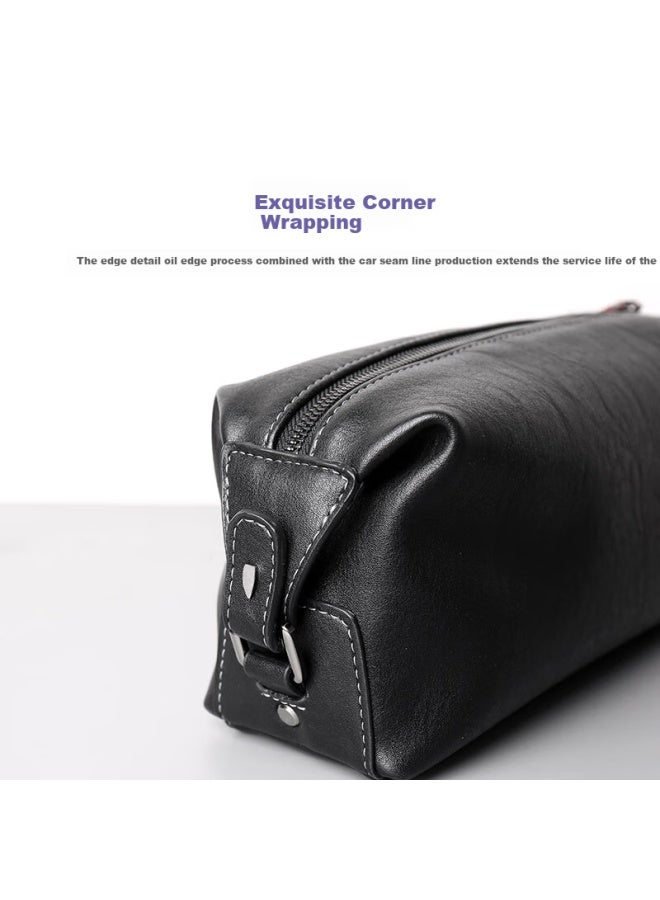Cow Men'S Clutch Bag Fashionable And Casual Large Capacity Handbag C-9821 Black Label - Image 5