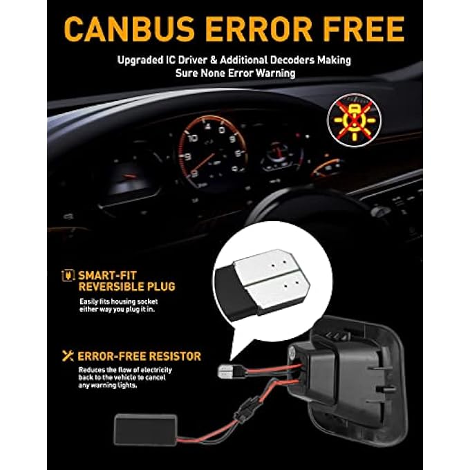 SYOSI Full Led License Plate Light Tag Light  For 20032018 Dodge Ram 1500 2500 3500 Pickup Truck 6000K White Tag Lamp Assembly Replacement 2 Pcs - Image 3