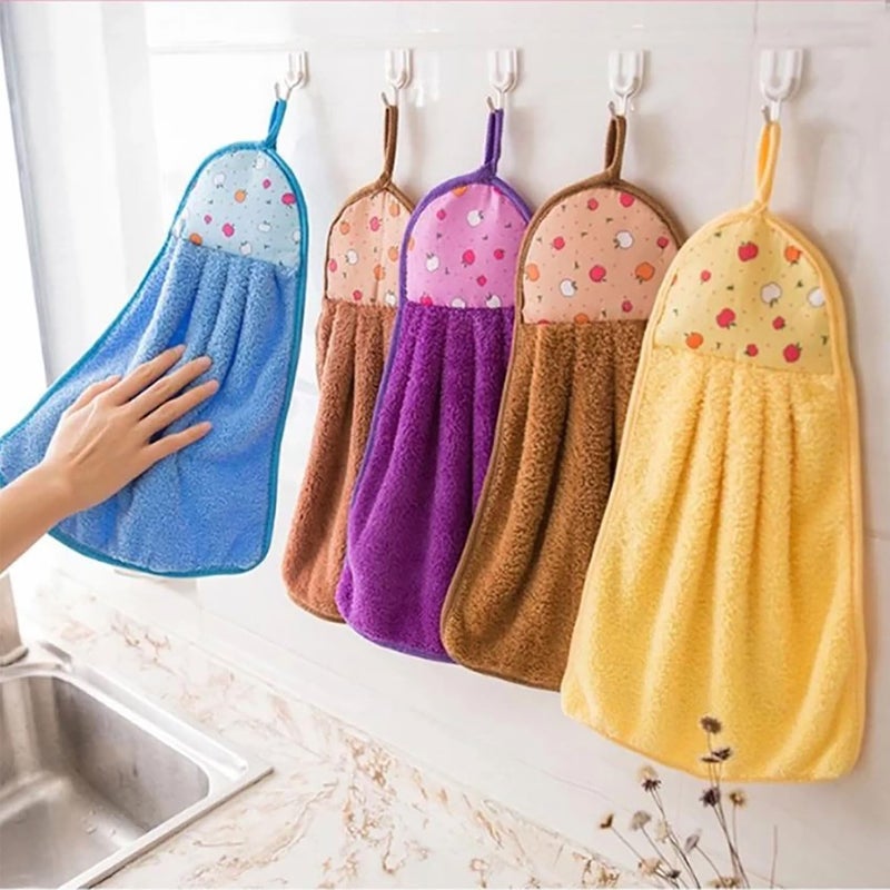 Gopika Handkerchiefs Gopika Microfiber Wash Basin Hanging Hand Kitchen Towel Napkin with Ties Available in Pack of 3, 4, 5, and 6 (5) - Image 5