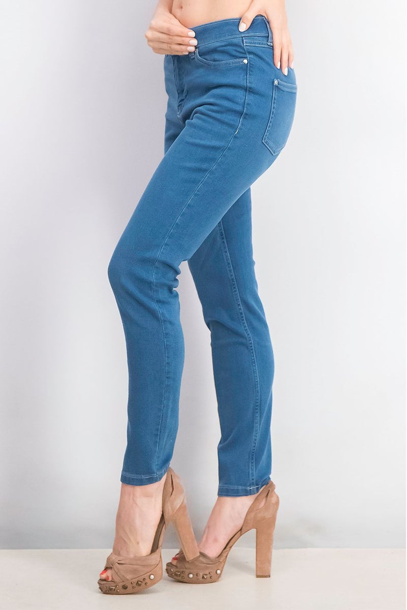 Tchibo Women Slim fit Washed Non Stretchable Jeans, Blue - Image 4